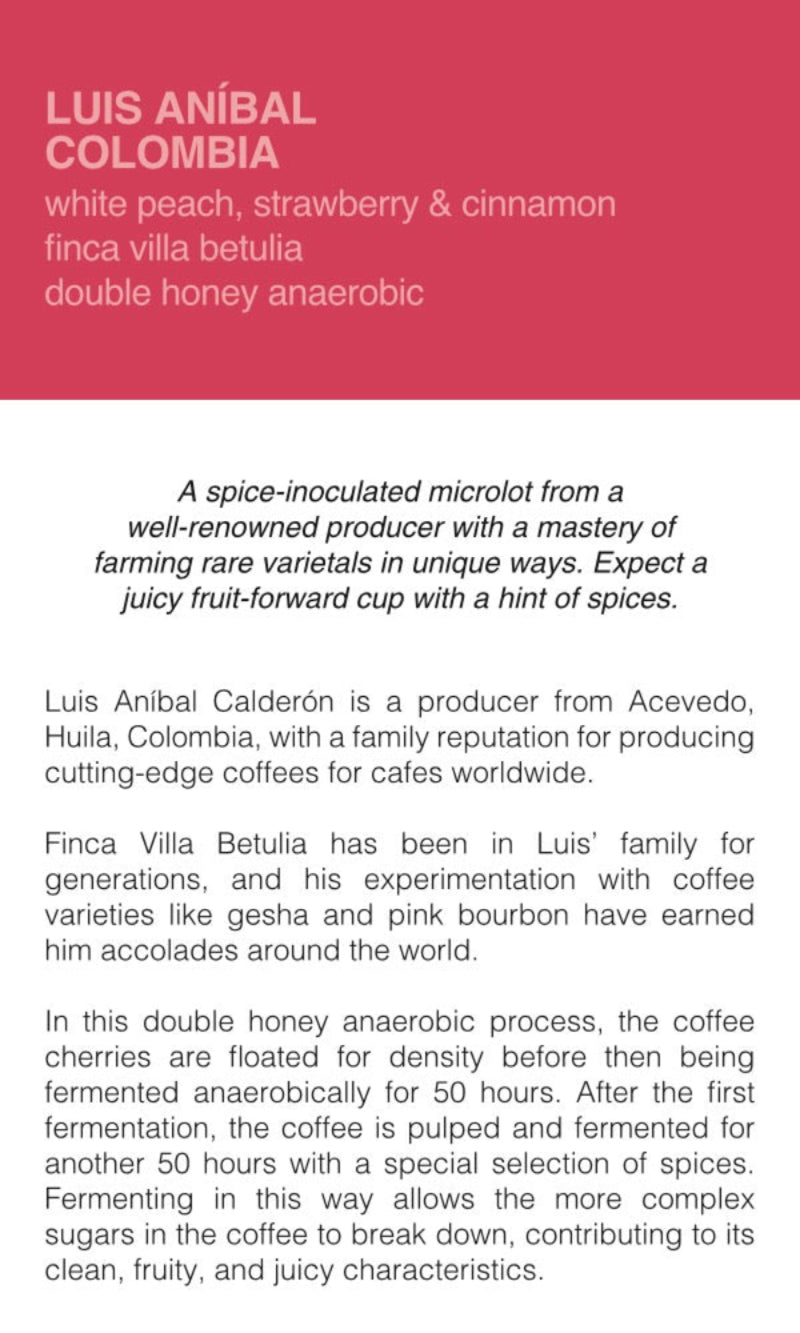 Luiz Anibal Colombia- Microlot