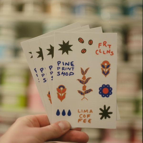 Pine x Lima sticker sheet